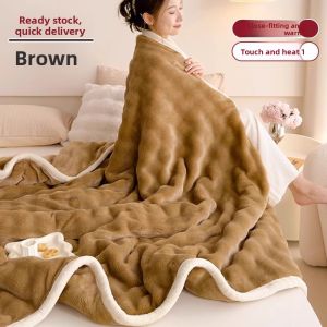 KAMONI | Thick Rabbit Fur Blanket for Office Nap and Sofa Cover