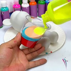 สีอะคริลิค สีน้ำ ขนาด 60 ml. ใช้สำหรับงานศิลปะ DIY มี 12 สี พร้อมส่งในไทย!!