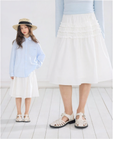 MUCMUKN | Lyrca Tencel French Style Ballet Tiered Skirt