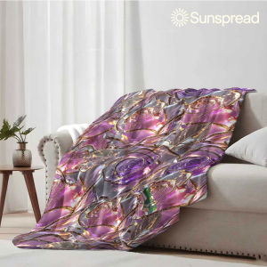 Beast Kingdom | Crystal Rose Soft Warm Flannel Blanket Lightweight Cozy Christmas Halloween Home Decor Room
