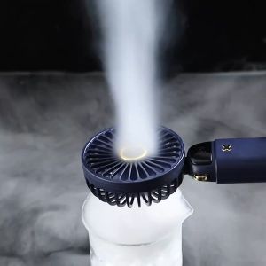 Popcorn Mini Handle Electric Fan 90 Angle Foldable Desktop Fan Table Cooling Fan 3000mAH Outdoor Sport Fan 5 Gears Air Cooler Fans