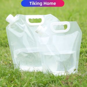 5L Water Bag Folding Portable Sports Jug Bottle for Outdoor Travel Camping with Handle Folding Thicken Water Bag