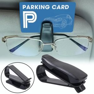 2PCS Universal Car Auto Sun Visor Glasses Box Sunglasses Clip Card Ticket Holder Fastener Pen Case Eyeglasses Accessories