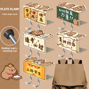 Multifunctional Student Desk Bag Hook Capybara Bag Hook Exam Must Pass Design No Drilling Required Wall Mounting Hooks