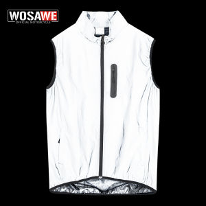 WOSAWE High Visibility Cycling Vest Windproof Mountain Bike Jacket Sleeveless Gilet Autumn MTB Road Bicycle Waistcoat﻿