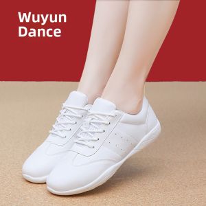 White Fitness Aerobics Shoes for Women Adult And Children Dance Competition Training Specialized Gymnastics Shoes by WuYin