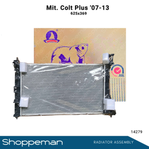 14279 MITSUBISHI COLT PLUS 2007-2013 RADIATOR ASSEMBLY M/T 625x369x16mm PA16 1ROW