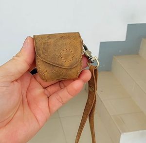 Bao da Airpods 4 da thật (có dây) thủ công Handmade (đồ da thủ công)