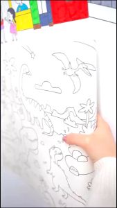 Tranh tô màu cho bé dán tường khổng lồ 4m*40cm Mideer Adhesive Colouring Scroll