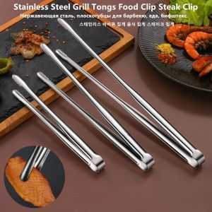 304 Stainless Steel Grill Tong Food BBQ Clip Cooking Utensils Multi-purpose Bread Party Non-Slip Kitchen Home Gadgets Tool