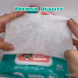 BUY 5 TAKE 5 Portable Baby Wet Wipes 80pcs Per Pack Organic Hypoallergenic Non-Alcohol Unscented Soft Mild for Travel Outdoor Home Daily Cleansing Convenient Use