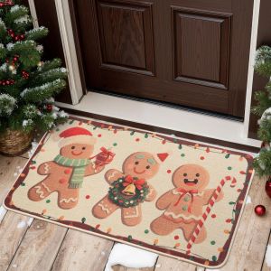 VIKAMA Christmas-Themed Carpet Non-Slip And Durable Indoor And Outdoor Floor Mat Bathroom Entrance Door Mat Home Decoration