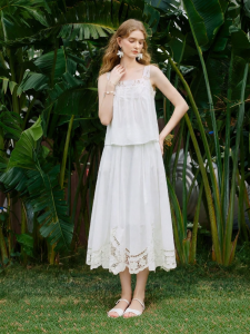 XIANGYING | Embroidered Casual Dress Set For Summer 2025