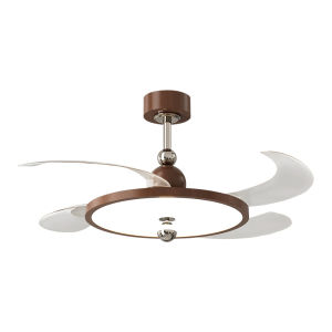 AOMAO | Invisible French Antique Style Minimalist Walnut Color Ceiling Fan Light Thin Design