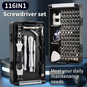 Precision Screwdriver Set 116 in 1 Professional Repair Hand Tool Kit with 98 Magnetic Drill Bits for PC Xbox PS4 Switch iPhone