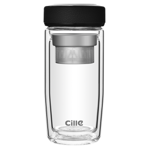 CILLE | Mens Tea-water Separation Glass Cup High Borosilicate Heat-resistant Large