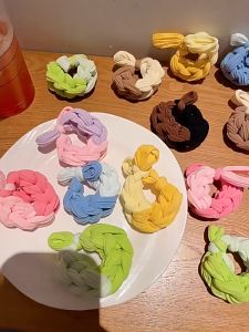 Korean Thick Elastic Hair Ponytail Women Kids Colorful Elasticity Hair Ties Scrunchies Fashion Hair Accessories