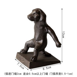 Phong Cách Châu Âu Retro Sắt Nghệ Thuật Hình Chó Chặn Cửa Trang Trí Nhà Chống Gió Không Cần Khoan Cửa Phụ Kiện Gia Đình