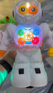 ♥♥♥ (𝐒𝐆 𝐒𝐞𝐥𝐥𝐞𝐫) BabySPA Interactive Gear Robot Toy with Soft Round Launcher Lights Sounds & Movement