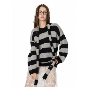 Turn Signal | Striped Loose Casual Sweater