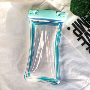 Colorful Light Inflatable Mobile Phone Waterproof Bag Touch Screen Transparent Sealed Multi-Color Floating Mobile Phone Universal Swimming Snorkeling Waterproof Cover