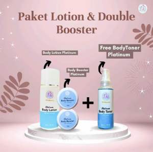 PAKET PLATINUM (2 boster 1 lotion free toner) LW SKINCARE