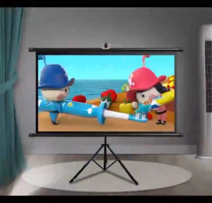 Portable Fiberglass Projector Screen 60-100 Inch 16: 9 HD Projector Screen With Tripod Foldable HD Projection Screen