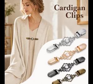 New Pearl Sweater Clip Vintage Womens Hollow Shawl Cardigan Clip Skirt Waist Cinching Fixed Buckle Accessory Clothing Clip 1pcs