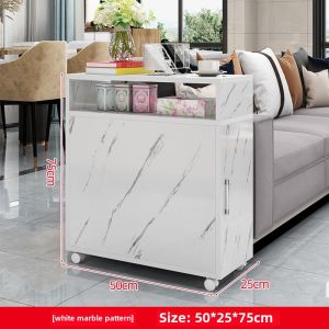 Minimalist Modern Sofa Side Table Corner Table Living Room Side Cabinet Sofa Side Slot Cabinet Narrow Cabinet Table Gap Armrest Mobile Cabinet