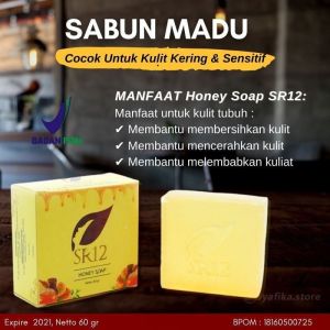 Sabun Madu SR12 - Sabun Madu Pelembab Pencerah Kulit Wajah SR12 - Honey Soap SR12 - Facial wash Honey SR12