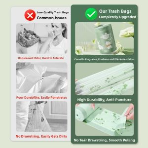 MONLEYTA | Thickened Drawstring Trash Bags Kitchen Special Use Plastic Handheld Bags Sanitary Bathroom Cleaning Supplies Home Essential