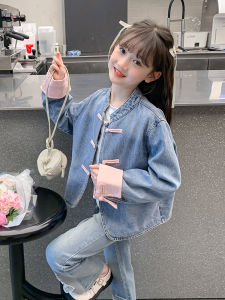 SQTN.KIDS | Autumn Girls Traditional Style Casual Denim Jacket