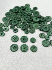 Nút Vỏ Sò Màu Xanh Lá Cây Tự Nhiên POLO Áo Len Dệt Kim Cổ Bẻ Tay Áo Ren Nút Áo Sơ Mi Nhiều Màu Sắc