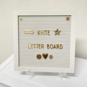 Letter board กระดานปักอักษร สีขาวทอง 1เซต ขนาด10นิ้ว