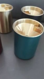 Creative ที่เขี่ย สแตนเลส Anti-Fly ASH Anti-Fall Internet Cafe Bar ทรงกลม กันลม