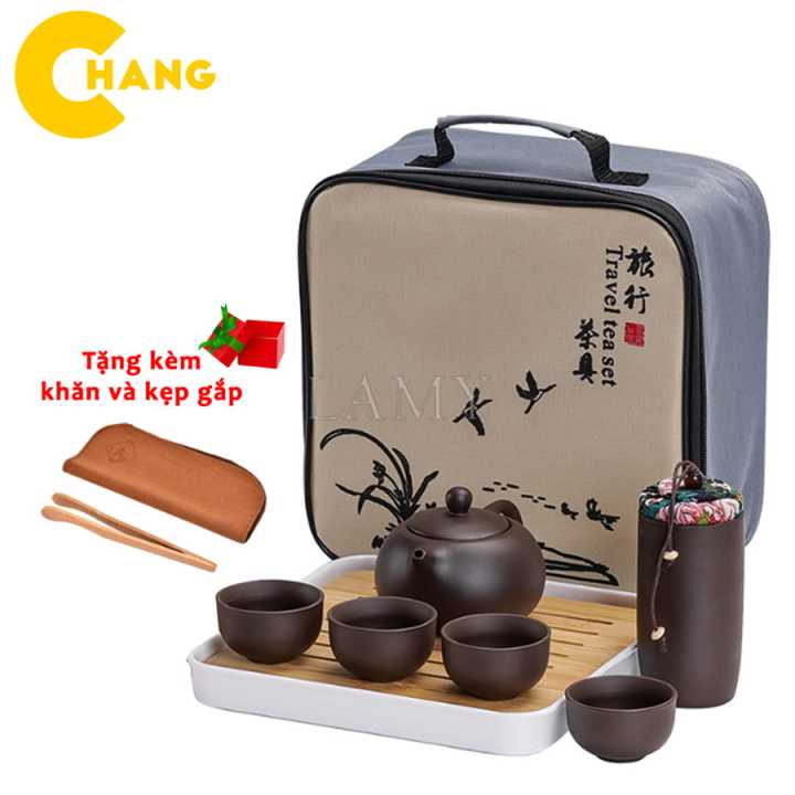 Bộ Ấm Trà Đạo Sứ Thanh Hoa 6 Cốc, Bộ Chén Trà Tử Sa Có Đầy Đủ Dụng Cụ ...