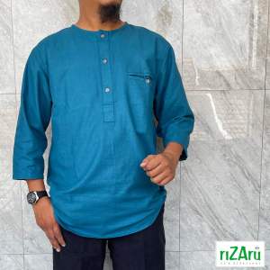 Koko kemeja lengan 3/4 bahan Rami by riZAru