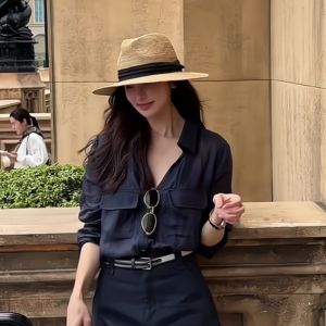 VKSOD | Bộ Áo Thun Cổ Sơ Mi Màu Xanh Hải Quân Mỏng Hè