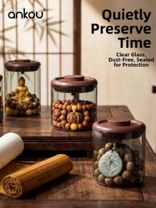 Ankou | Transparent Glass Sealing Container Bead Storage Jar