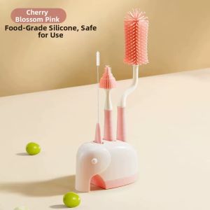 Newborn Baby Portable Set of Pacifier Cleaning Brush