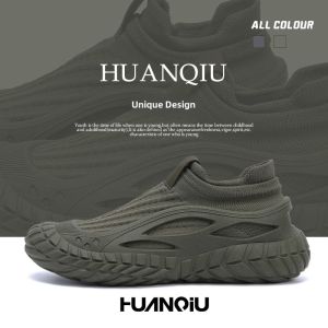HUANQIU | Black Mesh Socks Shoes