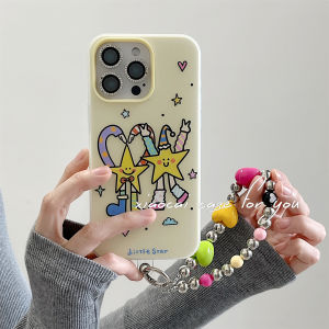 เคสโทรศัพท์แบบสองในหนึ่งพร้อมสายคล้องพร้อมการป้องกันการตกหล่นสีเหลืองนมสำหรับ Apple 16promax 15 รุ่นใหม่