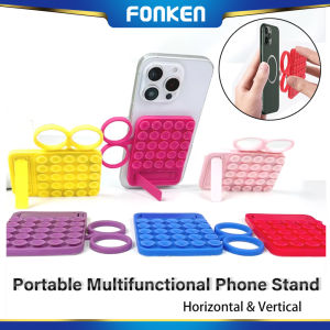 FONKEN Suction Cup Phone Mount Strong Magnetic Phone Holder with Pull Ring Phone Grip for Magsafe Smartphone