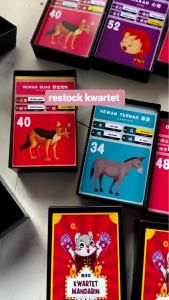 Kartu Kwartet Mandarin PREMIUM Card Set Isi 60 Kualitas Bagus Aneka Karakter Anak Motif Hewan Profesi Alam Kuartet Quartet Permainan Teplek Gambar Umbul Potrek Potret Koleksi Mainan Tradisional Jadul Tebal Glossy Mewah Game Murah Shopping Arena Malang