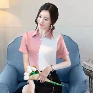 Elegant Loose Womens Shirt Summer 2026 Fashion Design Long Sleeve Chiffon Top High End Casual Business Style Button Detail