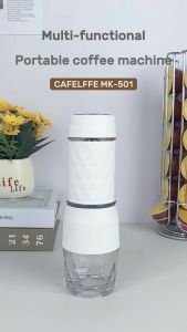 Cafelffe 3 In1 Hot/Cold Portable Coffee Machine Manual Espresso Maker For Capsule & Ground Hand Press Brewer Home Office Travel And Picnic