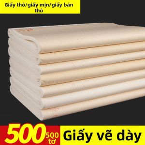 YUBAOGE | Giấy Dán Nửa Sinh Nửa Chín Đặc Biệt Dày Cho Người Mới Bắt Đầu Thư Pháp và Tranh 500 Tờ