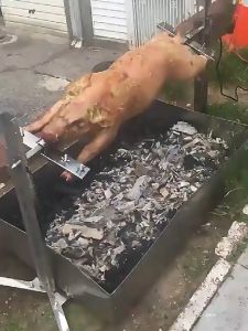 BBQ Grill Roaster Electric Motor Goat Pig Chicken BBQ Spit Rotisserie Outdoor Barbecue Essories SP-S40 Stainless Steel
