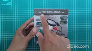 แว่นขยายตั้งโต๊ะพร้อมไฟ LED และที่จับช่วยบัดกรี รุ่น TE-801 (Helping Hand Magnifier with LED Light)