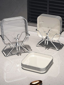 จานรองอาหารคุณภาพระดับไฮเอนด์สำหรับใช้ในบ้าน จานรองขยะสำหรับรับประทานอาหาร จานรองผลไม้ แบบใหม่ จานรองกระดูก สไตล์ยุโรป